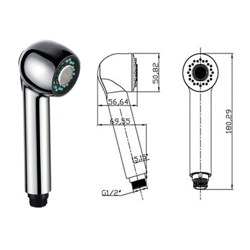 Cross-border pipe faucet shower head, kitchen sink, pull-out faucet, splash-proof shower head, factory wholesale pull-out head undefined