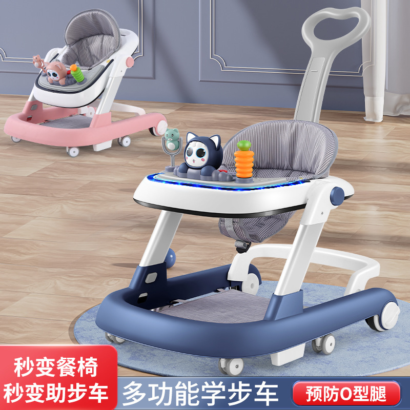 Andador para bebés, niños y niñas, antivuelco, de 7 a 18 meses, cochecito infantil, cuatro ruedas, educación temprana