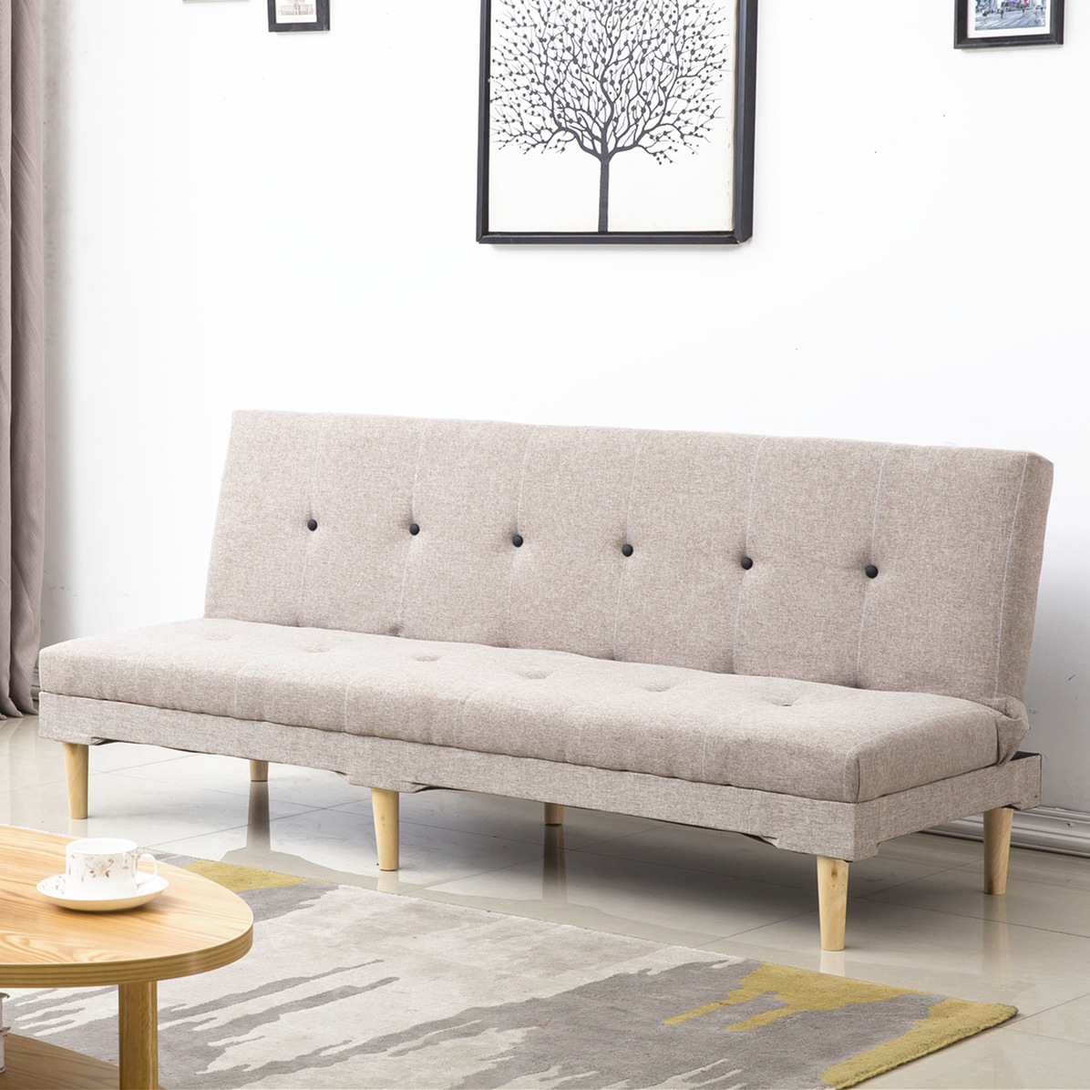 Fábrica directa sofá pequeño tipo simple cama plegable alquiler de alquiler económico esquina sala de estar dormitorio tienda al mediodía
