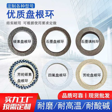 耐磨芳纶盘根环耐高温自密封石墨填料环四氟碳素高碳混编盘根环