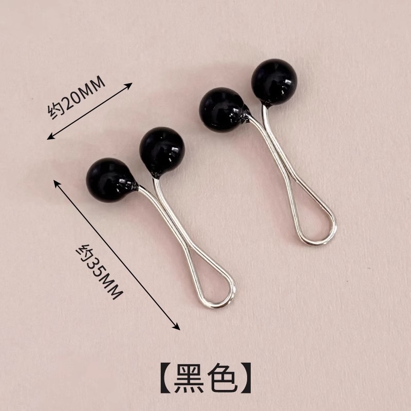 Camiseta corta camiseta anti-caída clip de metal fijo perilla de la camisa demasiado larga ajuste corto botón fijo cintura