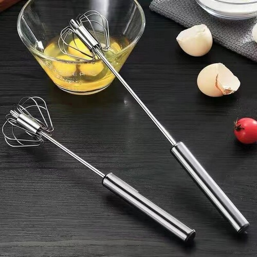 Stainless steel semi-automatic egg beater, whipped cream eggs, manual beater, stirrer, baking tools
