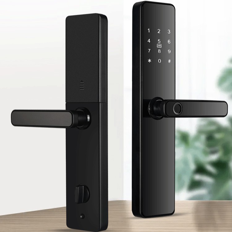 工程项目一握开通通涂鸦wifi锌合金智能门锁带指纹密码卡片钥匙