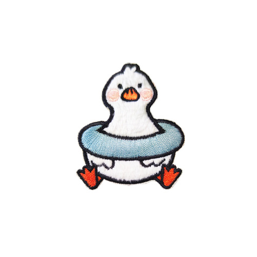 New Clothes Cloth Stickers Cartoon Plush Phone Case Embroidery Stickers Cute Self-Adhesive Little Yellow Duck Patch Stickers Wholesale