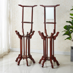 UG73衛生間浴室實木洗手臉盆架木質仿古落地面盆毛巾結婚老式農村