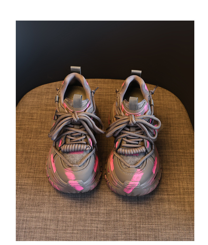 Giày sneaker nữ đế dày tăng chiều cao kiểu platform — màu đen chi tiết 19