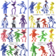 跨境新品 2.5-4.5寸彩色伙伴朋友游戏周边手办公仔模型6款8款袋装