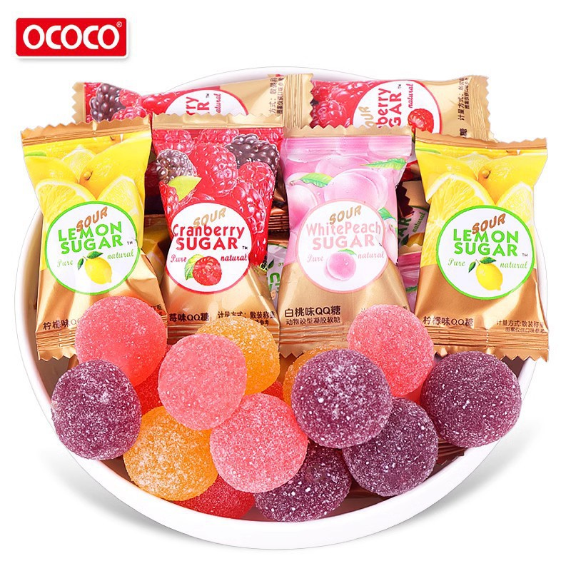 OCOCO Cranberry Fruit Gummy Candy Bulk Wholesale Wedding Candy Children's Casual Sharing Sour Sweet Snack 