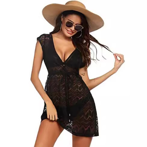In stock 2022 Amazon popular lace kimono blouse sexy beach sun protection cover shirt skirt seaside bikini In stock 2022 Amazon popular lace kimono blouse sexy beach sun protection cover shirt skirt seaside bikini