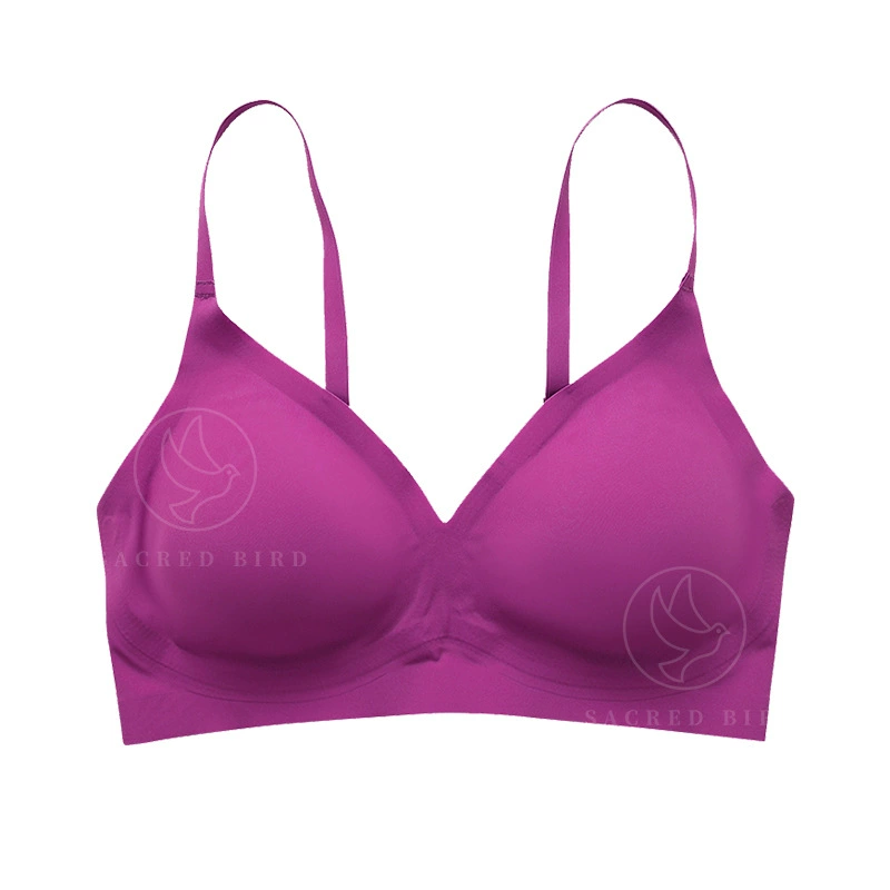 Wireless Bra Plus Size, Comfortable Breathable Seamless Top with Detachable Pads