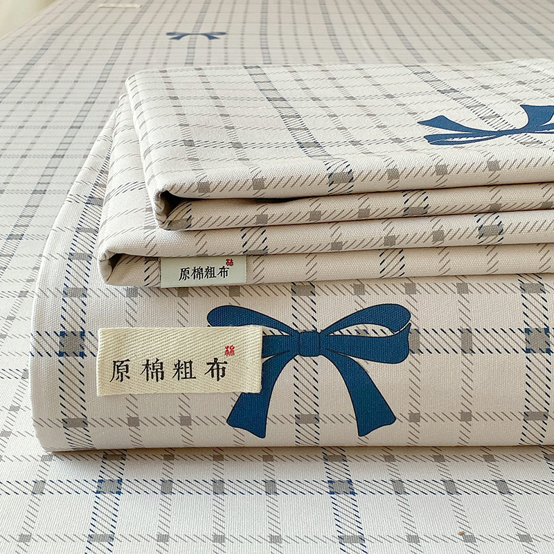 厚手の純綿古粗布ベッドシーツシングルピース綿とリネンのベッドシーツダブルベッドシーツ裸で寝る夏厚手のスタイルa|undefined