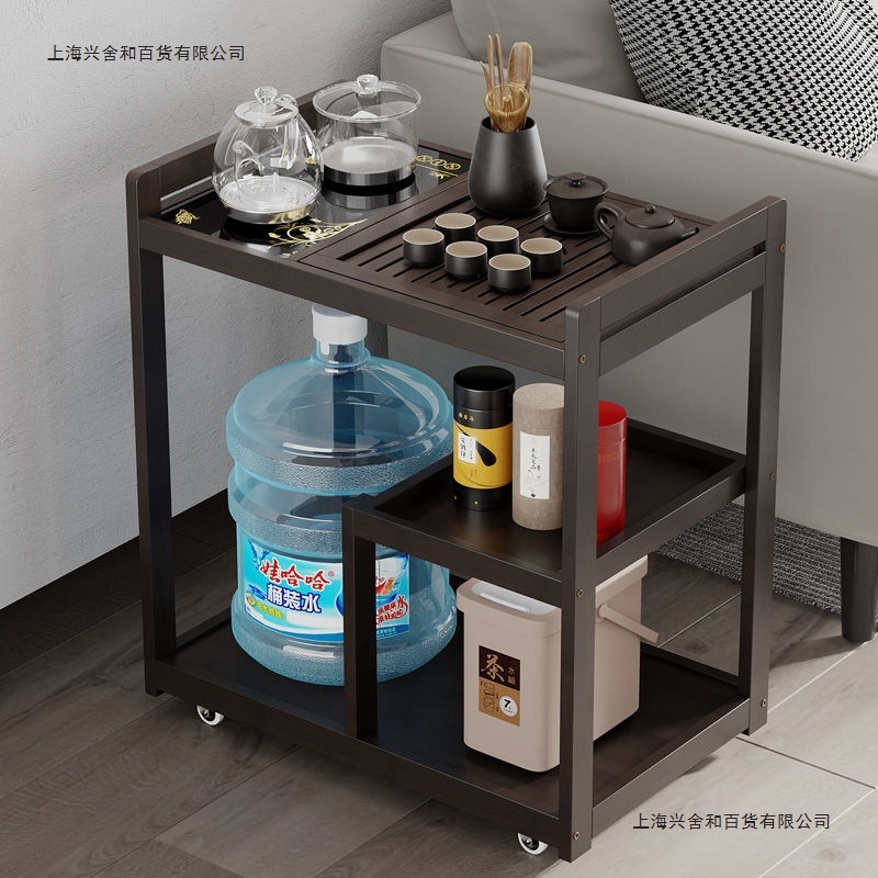 移动茶桌家用茶台非实木茶车茶几茶具套装全自动烧水壶一体茶水柜|undefined