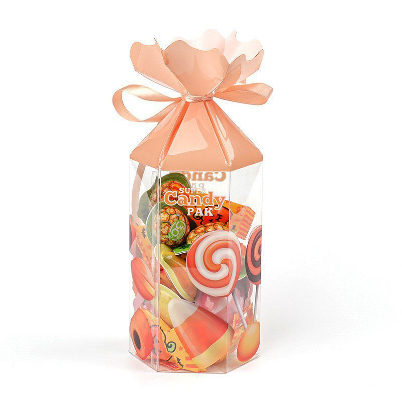 Caja de embalaje de PVC especial personalizada puede procesar caja de plástico hexagonal para caramelo pet plegable impresión de papelería image 5