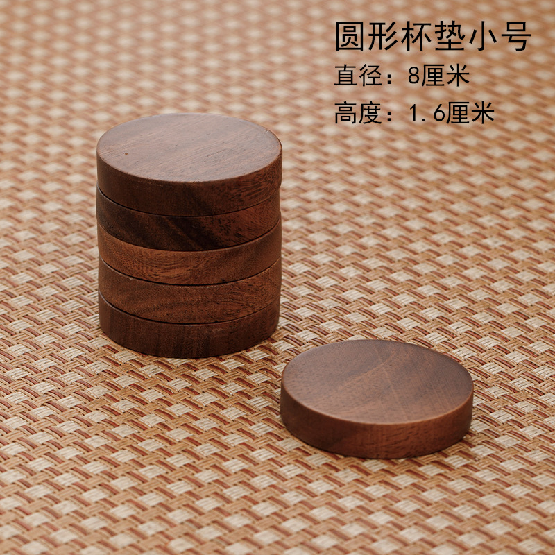 almohadilla de taza de té, almohadilla de aislamiento térmico a prueba de quemaduras, almohadilla de taza de café, almohadilla de madera, almohadilla de taza de té de kung fu de nuez, almohadilla de soporte de tetera