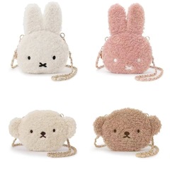 かわいい漫画の柔らかいウサギとクマの頭のぬいぐるみクロスボディバッグ、携帯電話バッグ、ショルダーバッグ、小銭入れ収納バッグ
