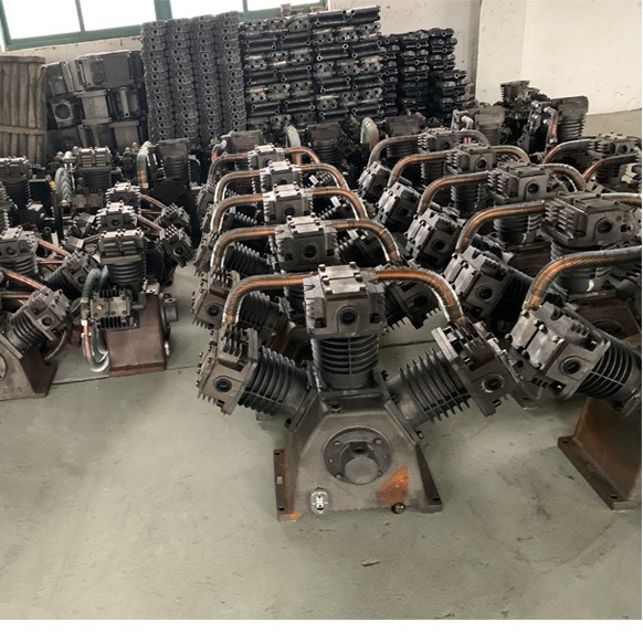 活塞空压机机头0.6/1.2/2/3立方30/40公斤压力mpa气泵