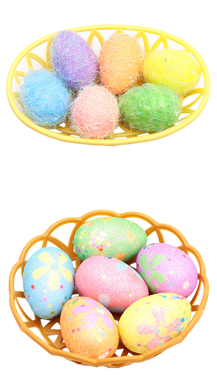 Easter Cute Solid Color Foam Party Festival Colorful Egg Decorative Props display picture 2