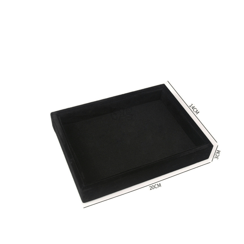 黒のベルベットリングネックレス収納ブレスレットペンダントジュエリーボックスストールディスプレイ小道具ジュエリートレイ|undefined
