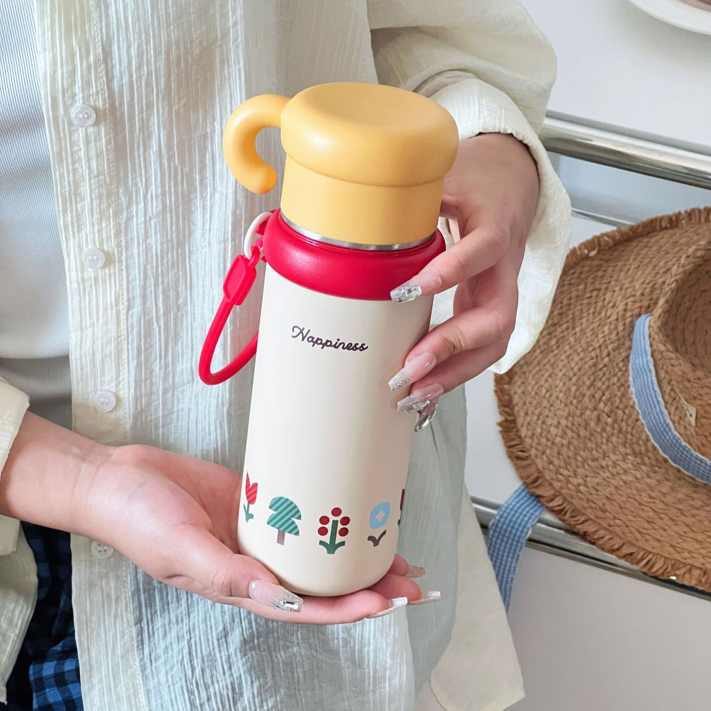 水杯轻奢高级感保温杯316不锈钢新款女生高颜值便携杯子男士高档