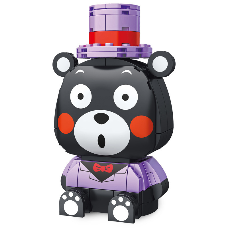 Jihu 880001, Bloques de Construcción Educativos para Niños con Licencia Oficial de Kumamon, Juguete de Construcción DIY de Moda, Regalo