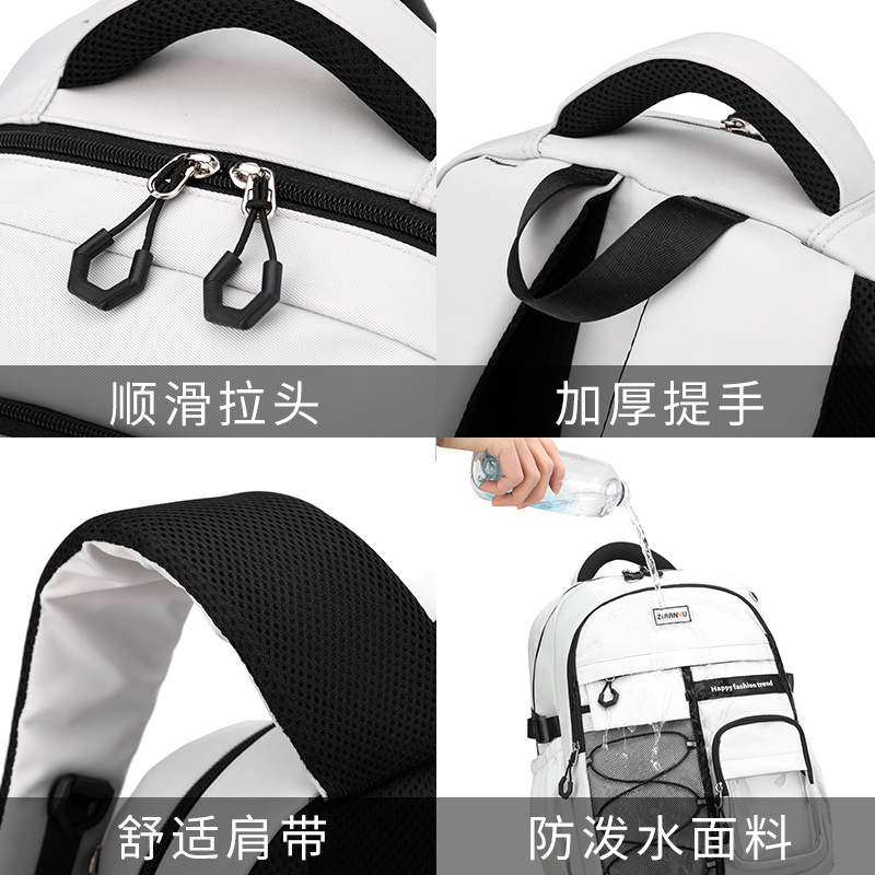 2025 nuevos estudiantes de primaria de secundaria masculinos para reducir la carga de la mochila de escolares de estudiantes de secundaria de niñas de secundaria de gran capacidad para hombres ultraligeros