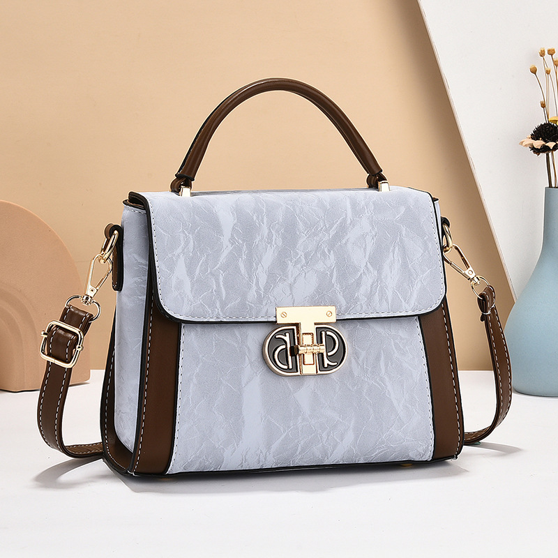 Nuevo Bolso Cuadrado Pequeño Estilo Chino 2025, Bolso de Hombro Versátil de Moda con Bloques de Color, Bolso Cruzado para Mujer, Venta al por Mayor