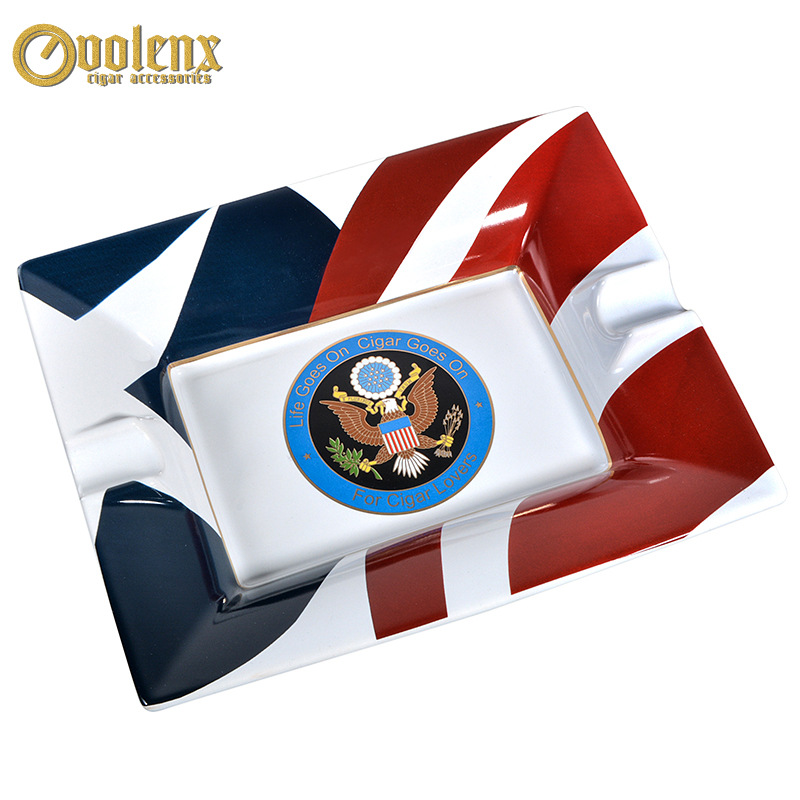 伟龙鑫批发雪茄烟灰缸 陶瓷雪茄缸家用客厅创意烟灰缸雪笳专用缸