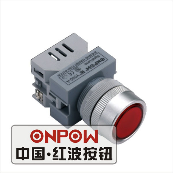 长期销售各种信号指示灯ONPOW中国红波按钮Y090(LAS0)系列信号灯