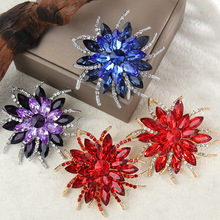 胸针女韩国时尚配饰水晶胸花欧美饰品装披肩丝巾扣配饰经典太阳花