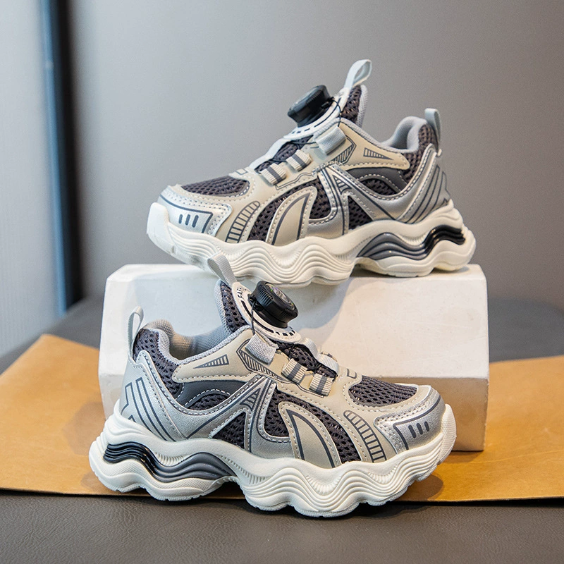 Детская спортивная обувь для мальчиков и обувь для мальчиков весной 2025 новая сетка повседневная обувь для девочек