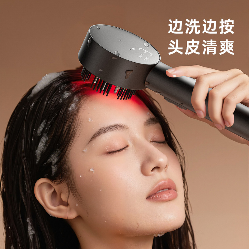 赤色光電気マッサージコーム、頭皮経絡コーム、取り外し可能な液体ガイド、グラブ、振動育毛コームの供給|undefined