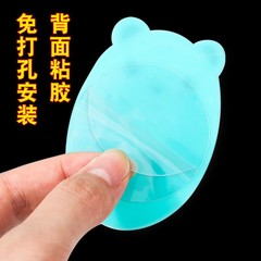 小熊插頭鈎強力無痕卡通插頭收納免打孔電源插座掛鈎廚房整理線器