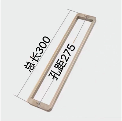 Portal Wrist high-end partition door, square handle - double-sided-275mm-spacing-a-pair-of-champagne-gold-brushed-fingerprint-free-handles-for-swing-doors-extra-thick-genuine-quality-no-fakes