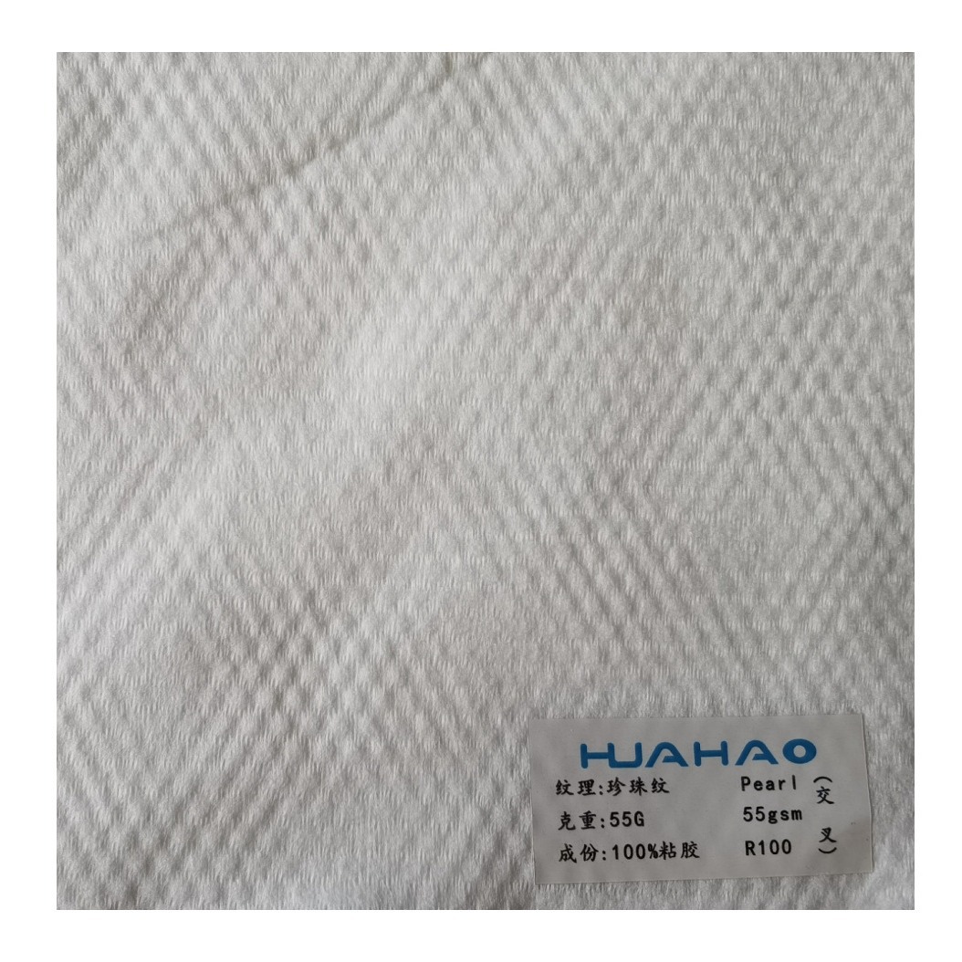 一次性面巾用水刺无纺布100%涤纶圆点图案水刺无纺布