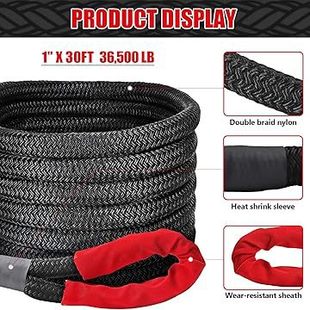 Nylon Traction Rope Traction Tow Rope Off-road Outdoor Rescue Tow Rope kinetice recovery Rope