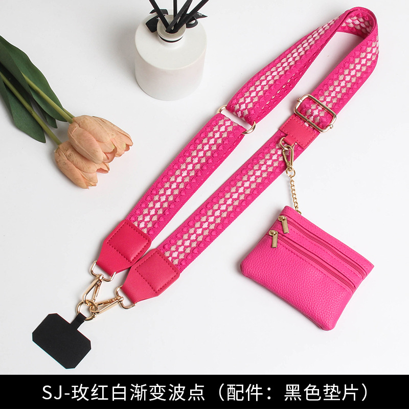 SJ-로즈 레드와 화이트 그라데이션 도트무늬