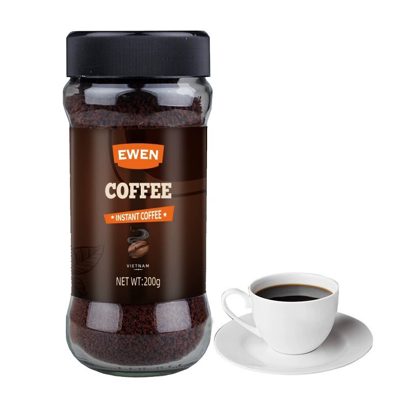 Ewen Italian Instant Black Coffee 200G/Can Rich American Coffee Latte Roasted Coffee Shop Commercial