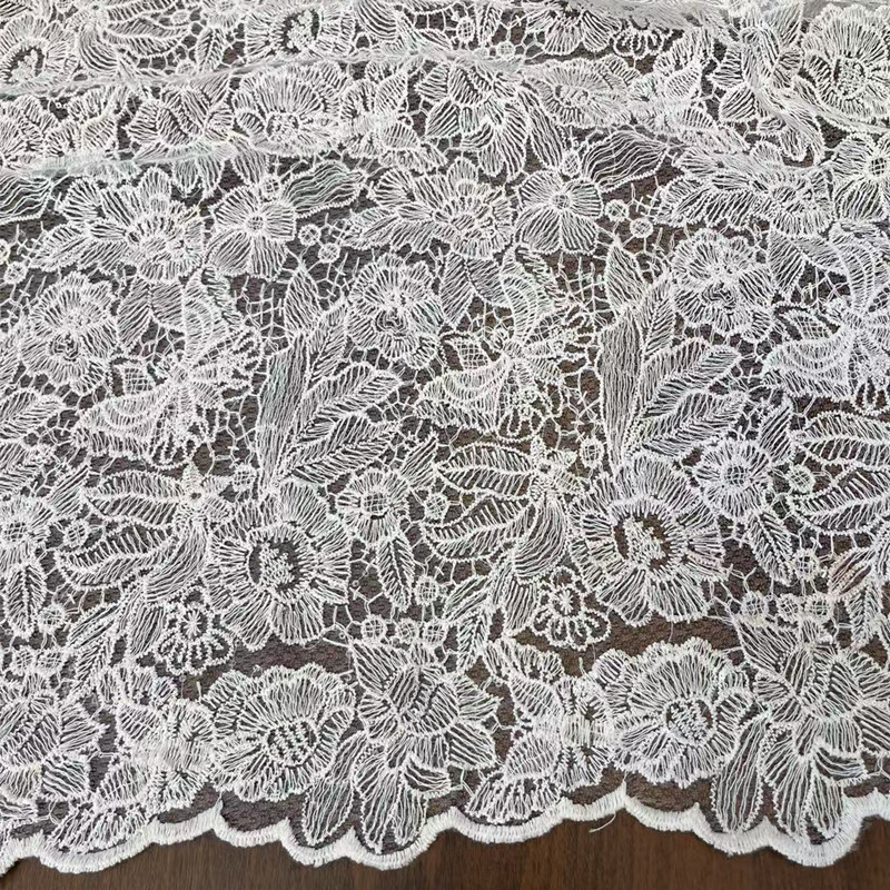 涤纶丝刺绣满幅花边新款现货电脑绣花镂空女装辅料蕾丝水溶花边