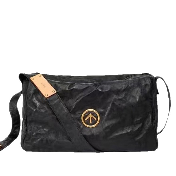 GROT Classic Black Stone Pillow Bag Large Capacity Single Shoulder Boston Crossbody Soft Commuter Arrow Bag - Thumbnail 5