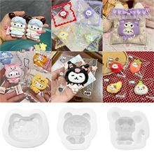 卡通潮玩公仔捏捏模具diy解压可爱动物捏捏乐手工石膏硅胶模具