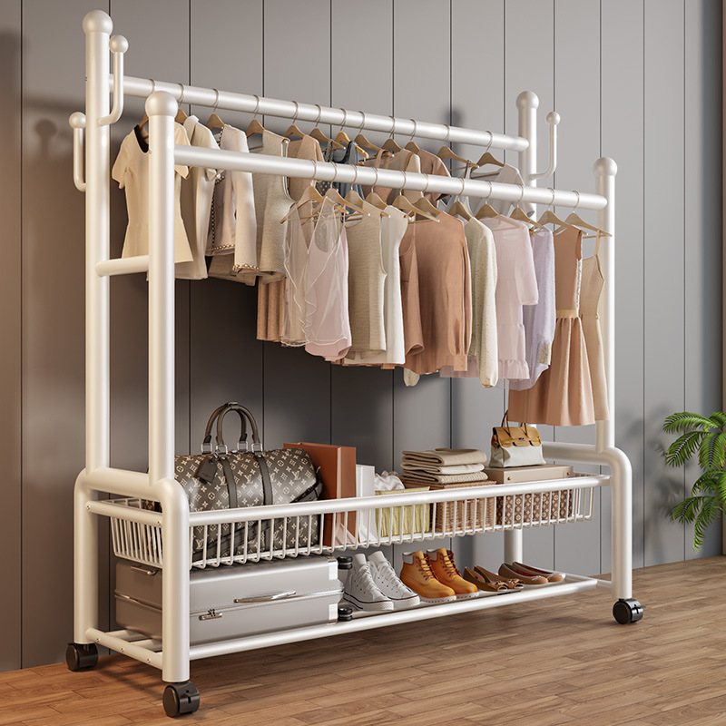 Floor-Standing Clothes Rack, Bedroom Clothes Rack, Balcony Clothes Drying Rack, Indoor Household Clothes Rack, Simple Coat Rack, Wholesale