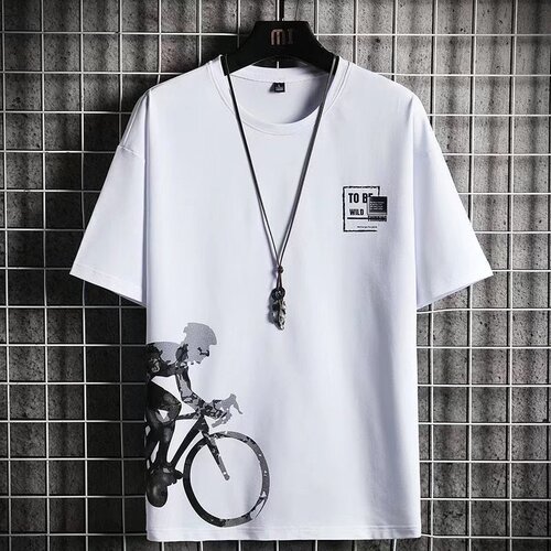 Short-sleeved T-shirt for men  summer new style ice silk quick-drying trendy brand ins trend loose clothes tops men's half-sleeved