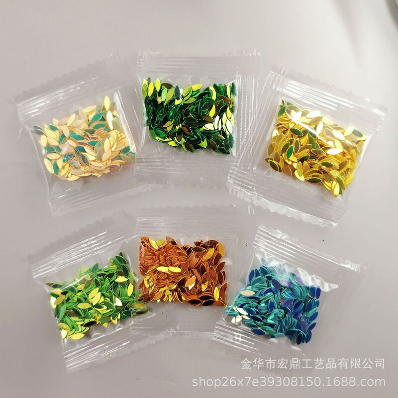 Douyin Hot Selling Boxed Golden Leaf Nail Art Leaf Sequin Mobile Phone Case DIY Handmade Jewelry Materials Wholesale