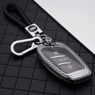 Suitable for Roewe Ei5 – Car key bag - c-check-silver-hand-rope-two-piece-set