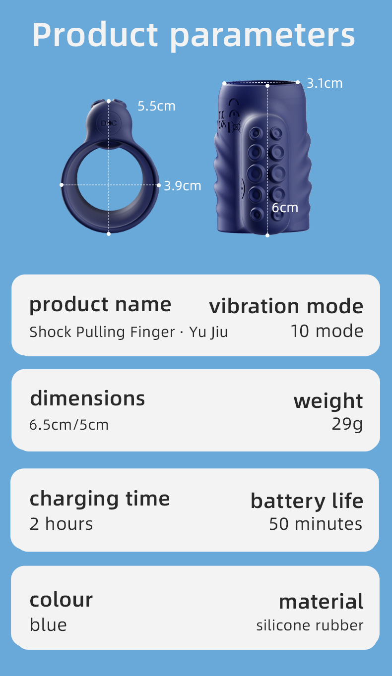 Yunman Remote-Control Vibrating Cock Ring, Silicone Penis Ring for Men — detail image 8