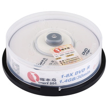 啄木鸟 小DVD-R 空包刻录光盘直径8CM 3寸小光盘8速1.4G 桶装10片