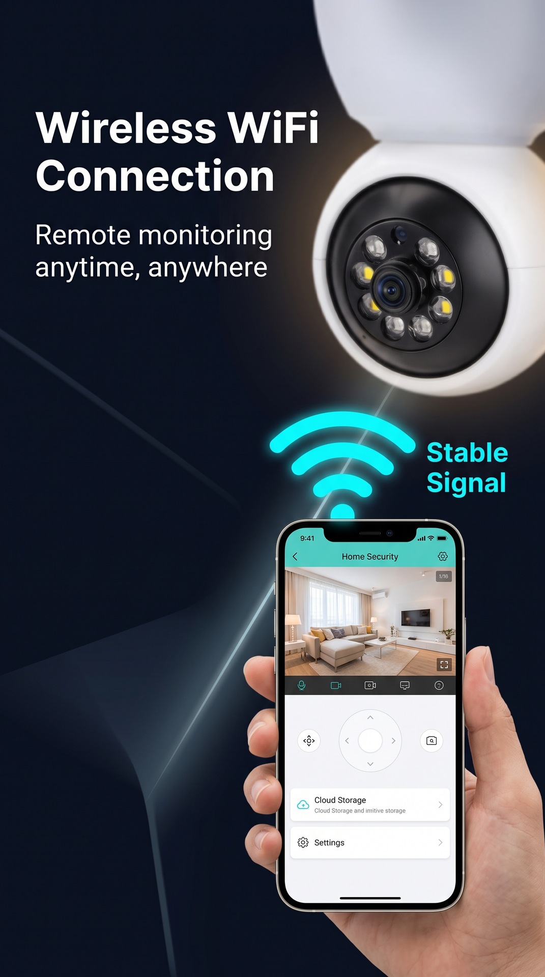 Yoosee 1080P smart light bulb camera with night vision, WiFi