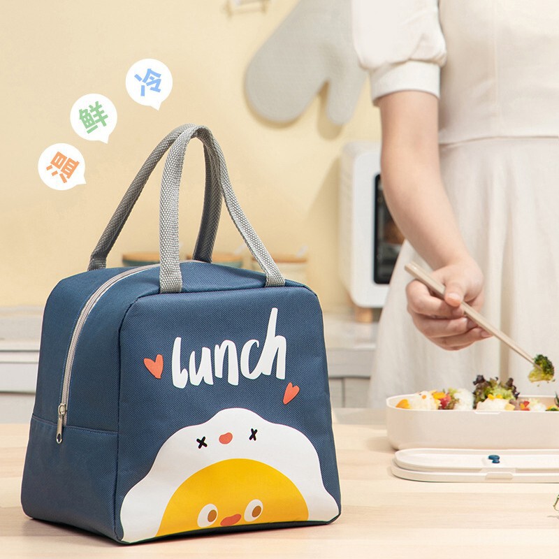 Insulated Portable Lunch Box Bag, Oil-Proof, Waterproof, Environmentally Friendly, Odorless, Thickened Aluminum Foil, Large Capacity Lunch Bag for Office Workers and Students Insulated Portable Lunch Box Bag, Oil-Proof, Waterproof, Environmentally Friendly, Odorless, Thickened Aluminum Foil, Large Capacity Lunch Bag for Office Workers and Students