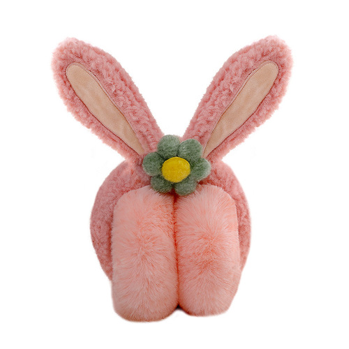 Ms. Ruiya's winter warm and cold-proof folding earmuffs cute flower plush earmuffs student cartoon ear warm ear bag