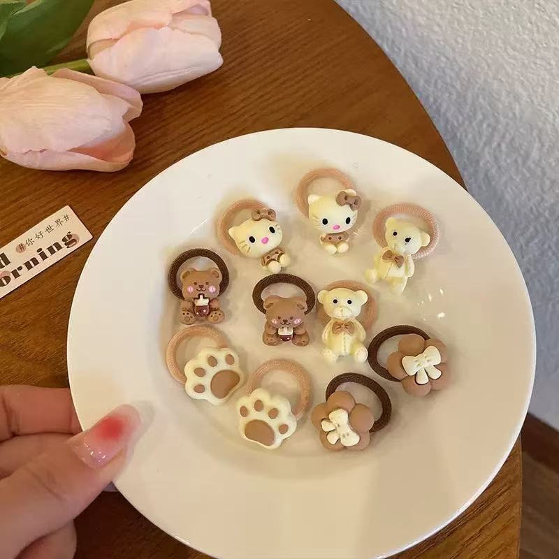 卡通头绳辫子发饰高弹力尼龙发圈发女宝宝橡皮筋头花儿童头饰|undefined
